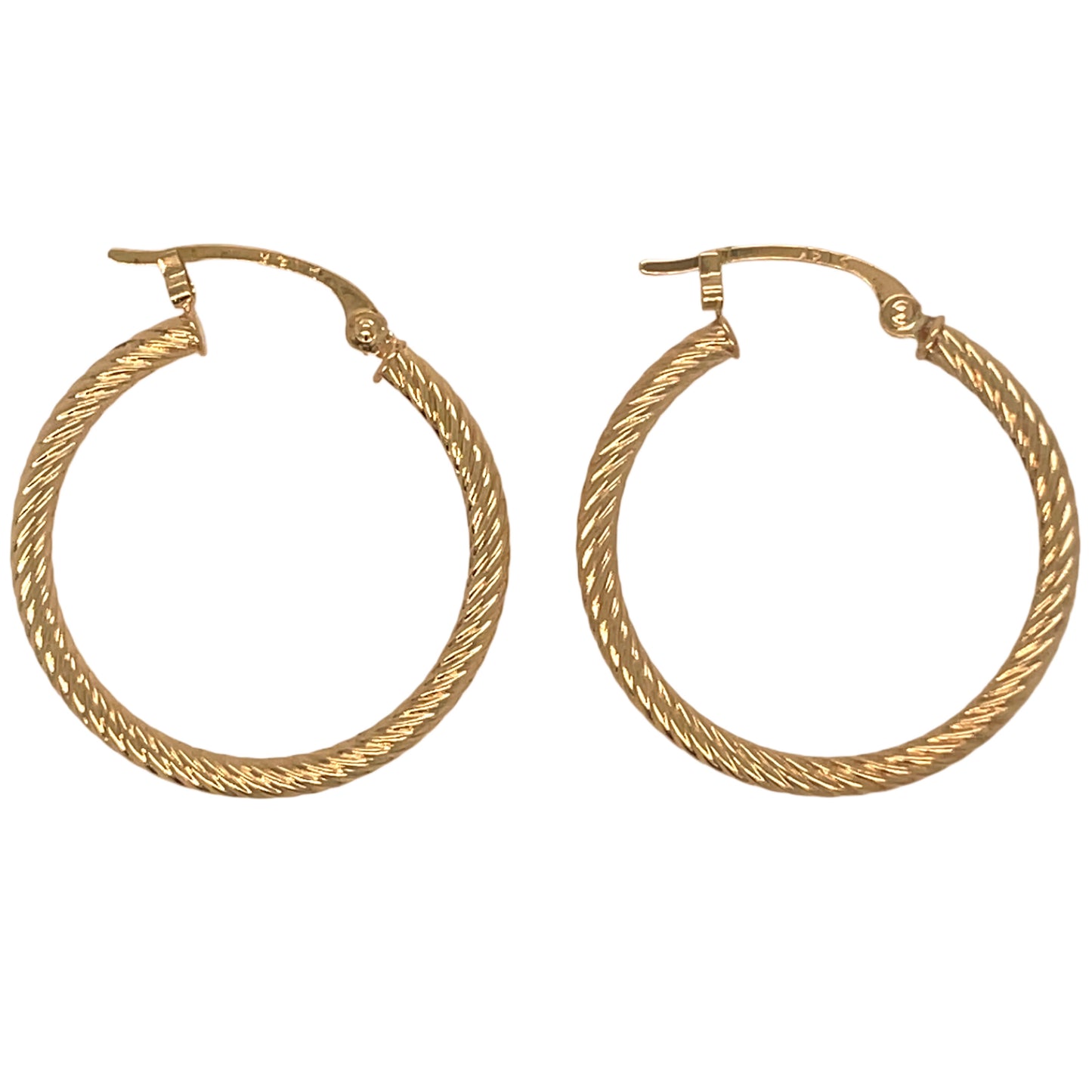 Twisted Wire Hoop Earrings