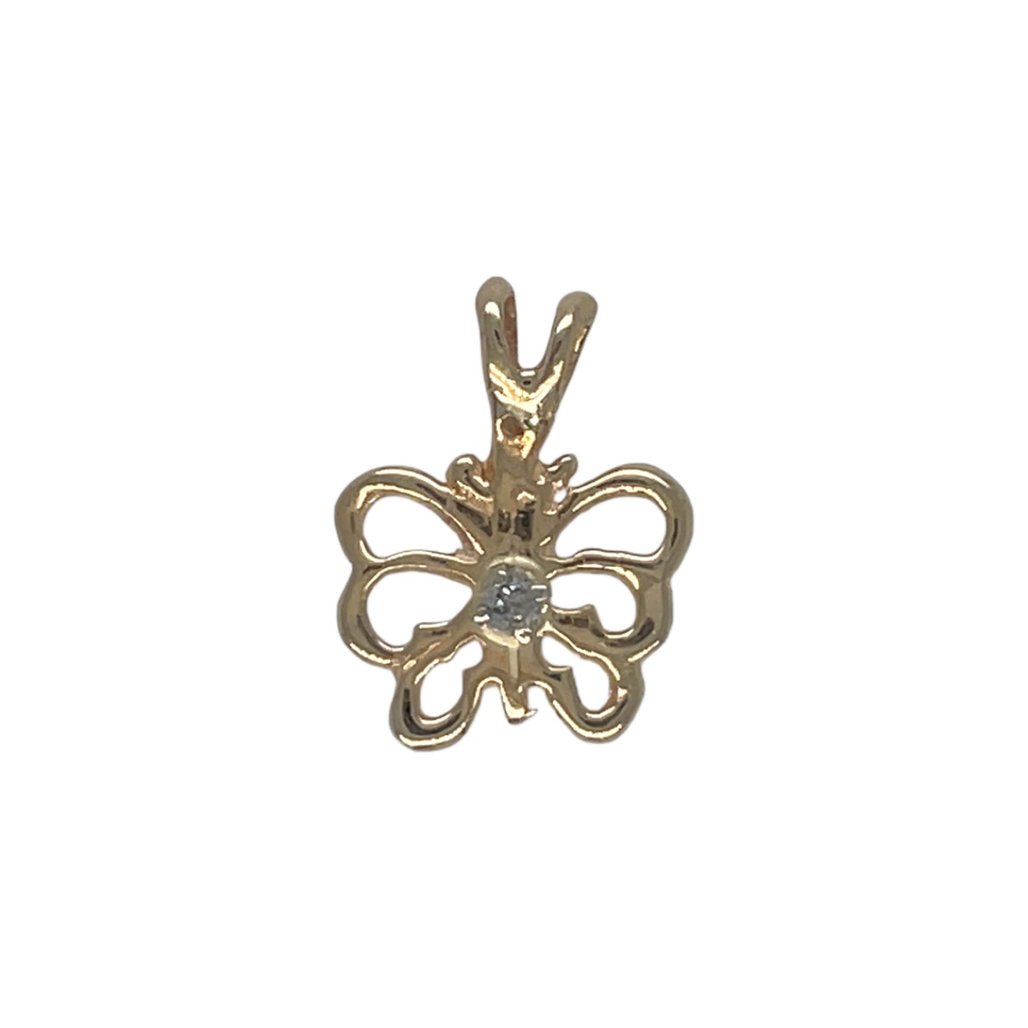 Small Butterfly Charm w/ Diamond