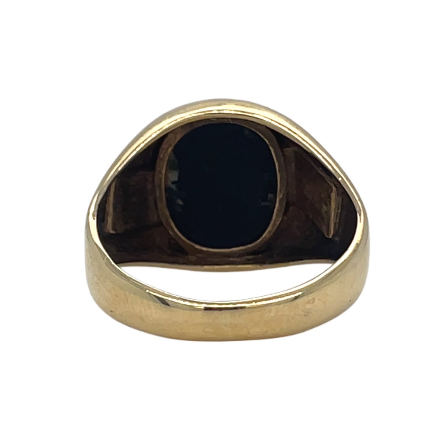 #8 Nascar Theme RIng Mother of Pearl /Onyx Checkerboard 10 Karat Gold