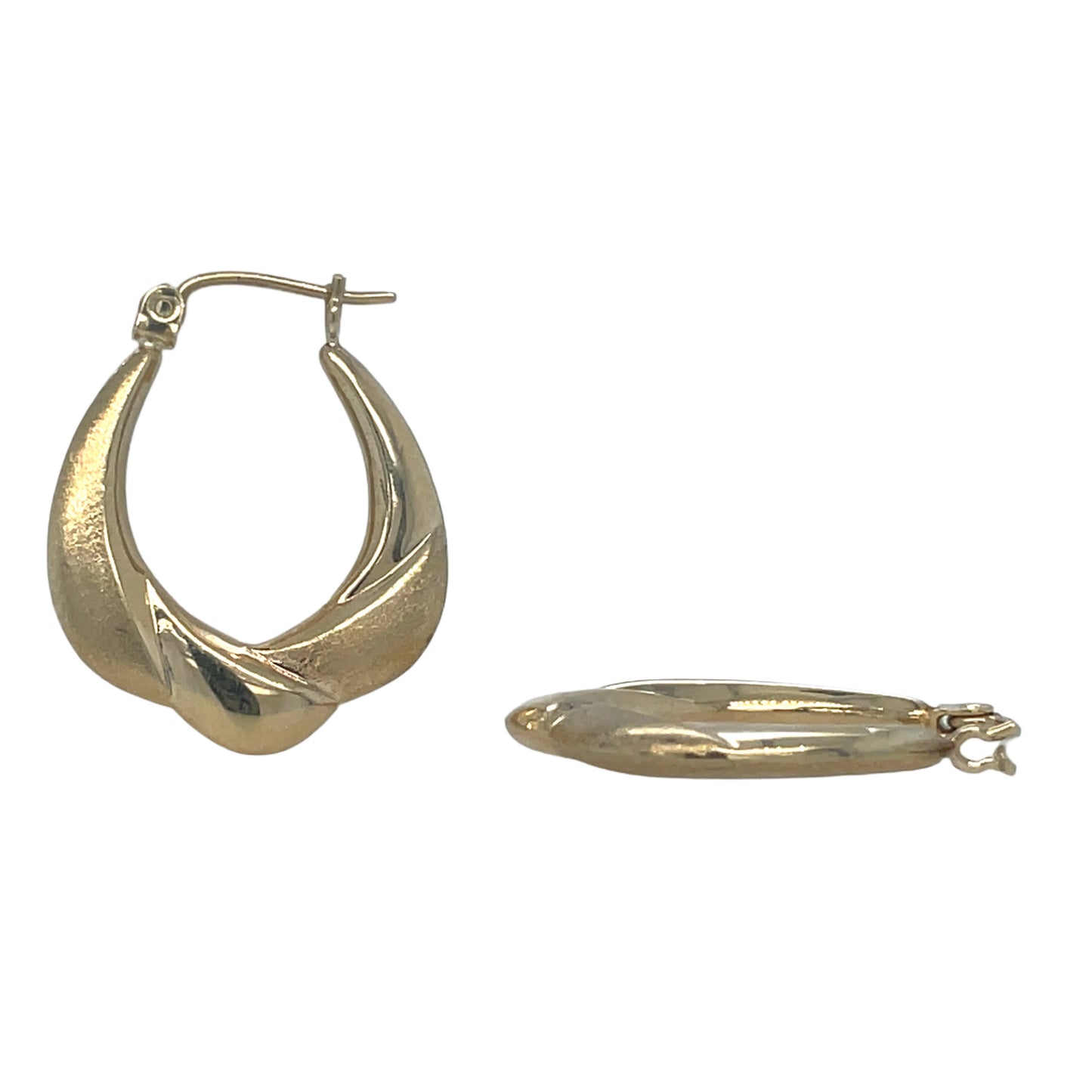 Satin & Polished Hoop Earrings