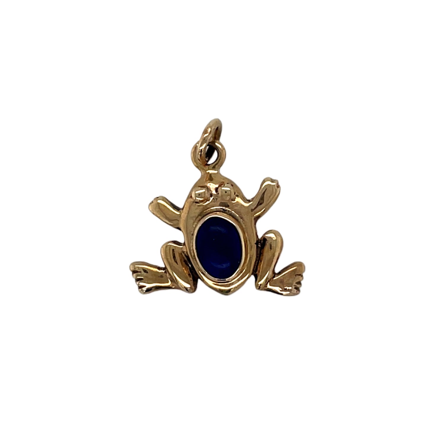 Lapis Frog Charm