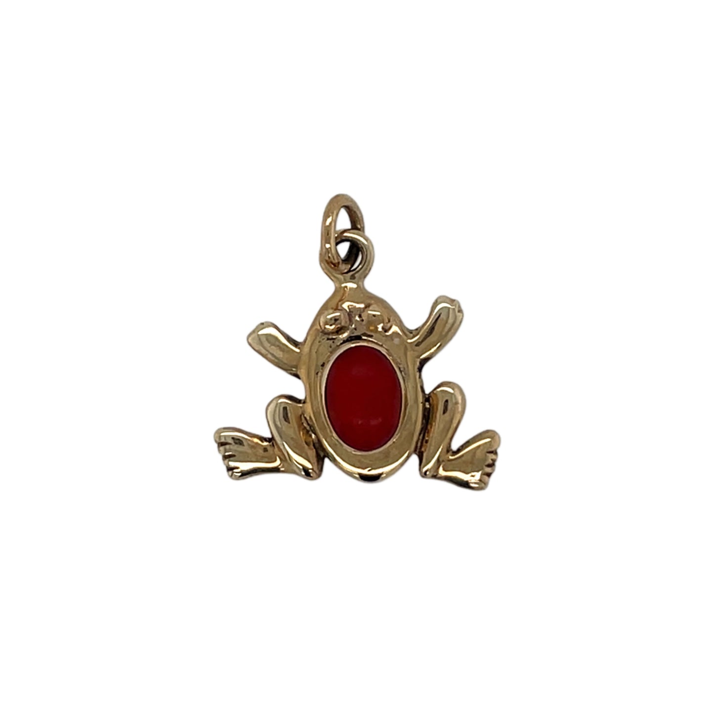 Carnelian Frog Charm