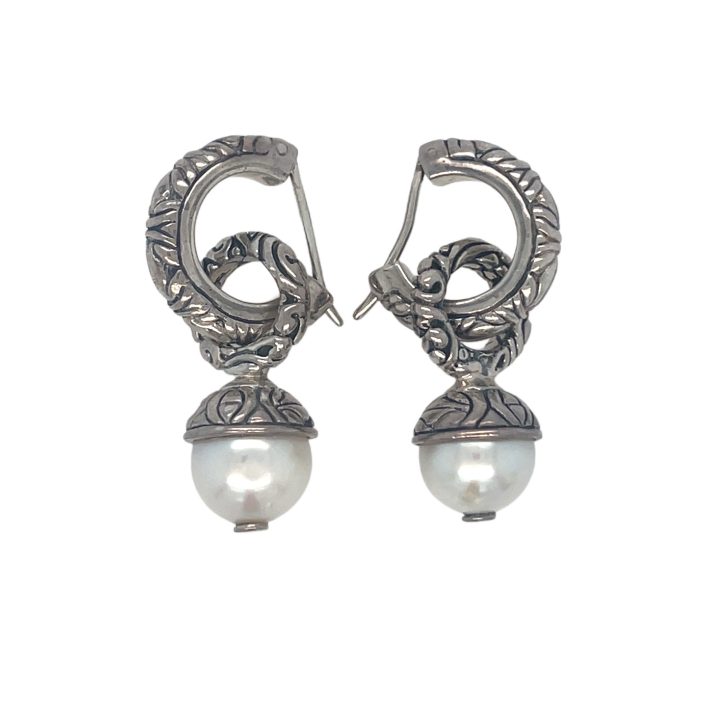 Pearl Dangle Earrings in Sterling