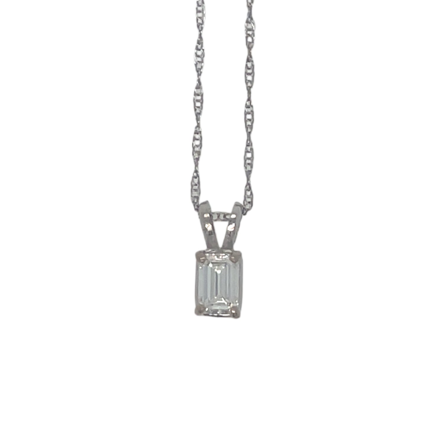 Radiant Cut Diamond w/ Halo Pendant
