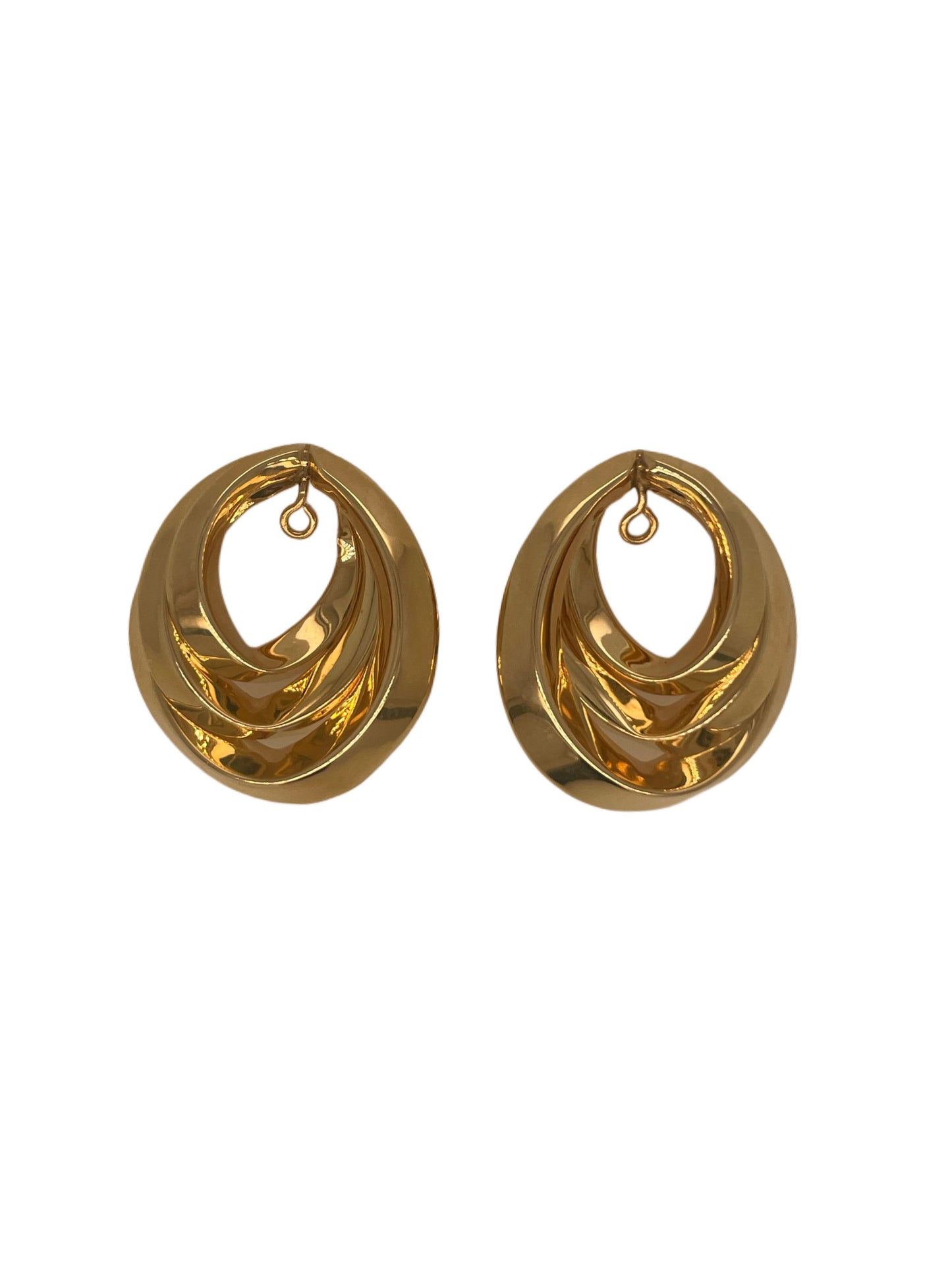 3 Row Nested Gold Earring Jackets