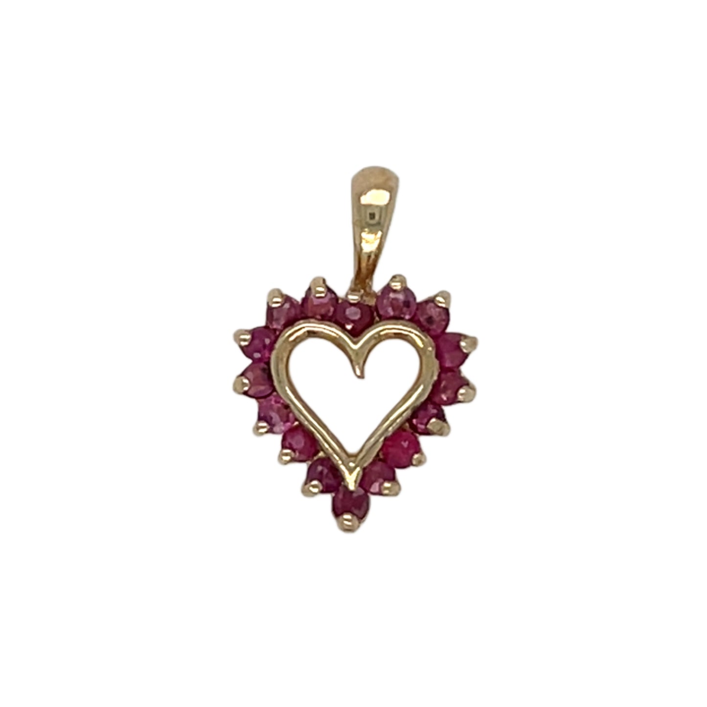 Natural Ruby Heart Pendant