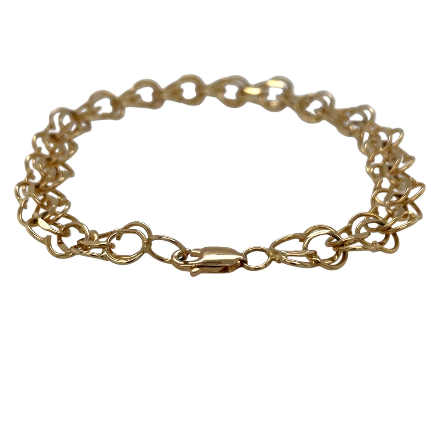 Double Spiral Charm Bracelet 7"