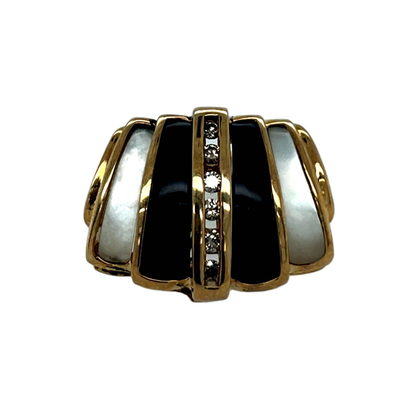 Onyx & Mother of Peal Slide 14 Karat
