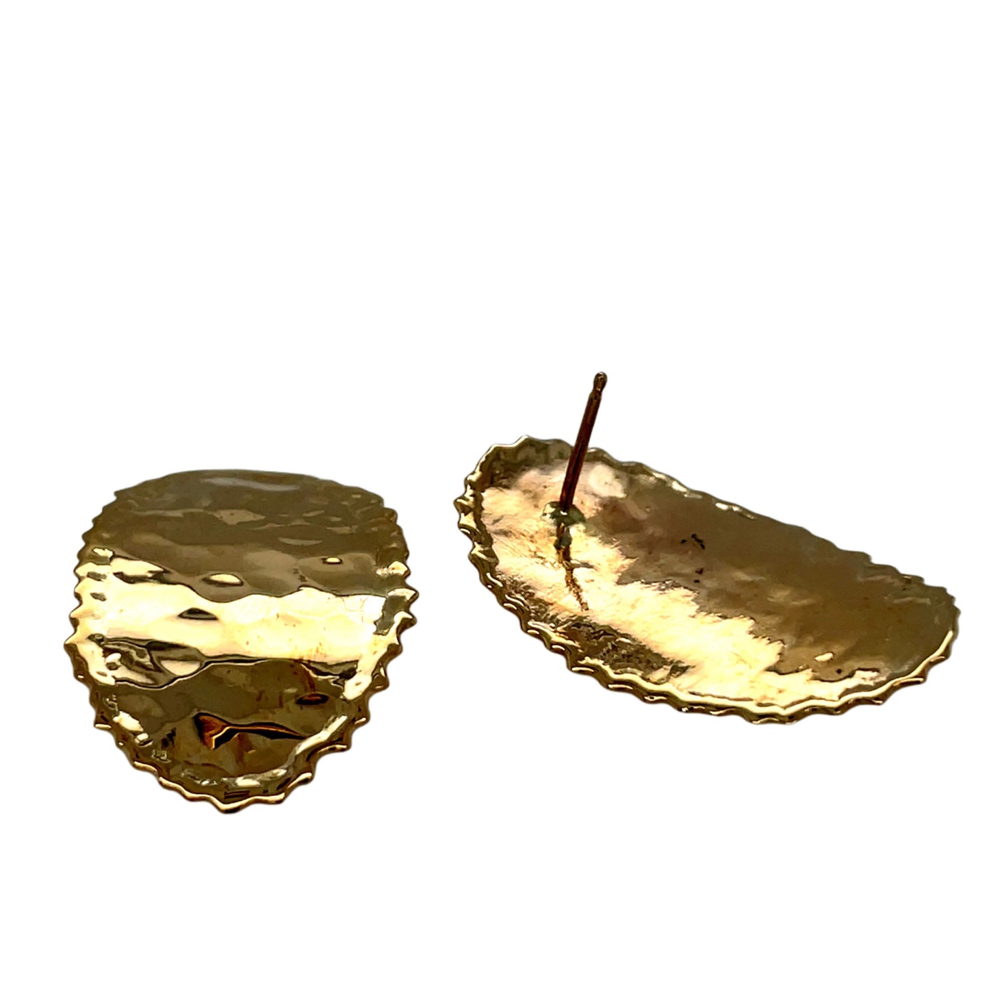 Oval Hammered Earrings