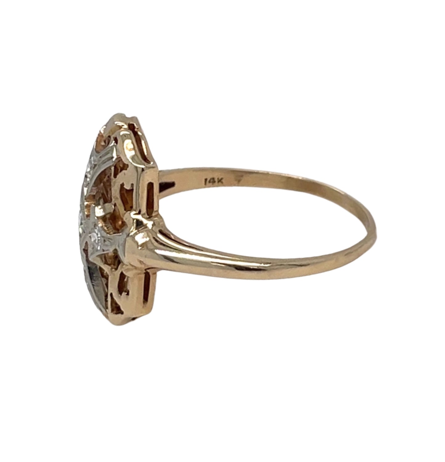 Vintage 5 Diamond Dinner Ring