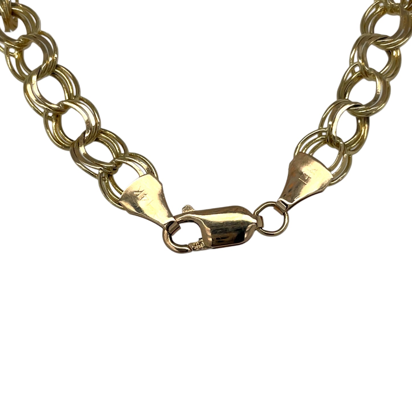 Triple Spiral Charm Bracelet 7"
