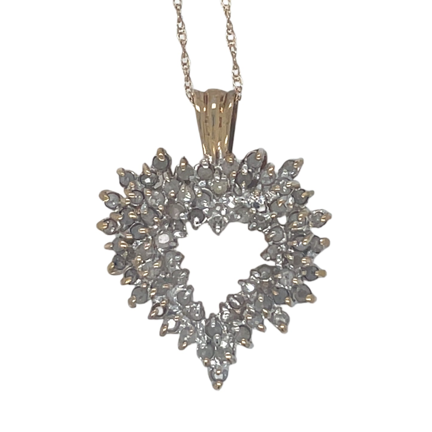 Diamond Heart Pendant 18" Chain
