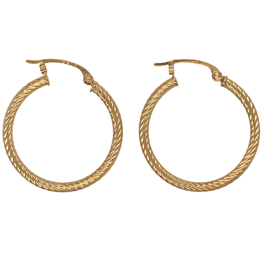 Twisted Wire Hoop Earrings