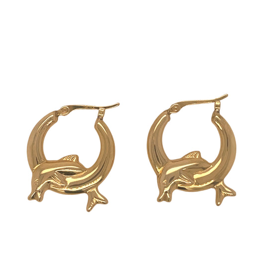 Dolphin Hoop Earrings