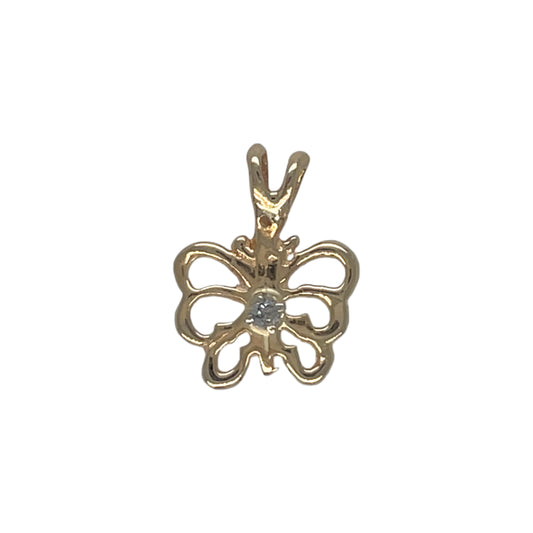Small Butterfly Charm w/ Diamond