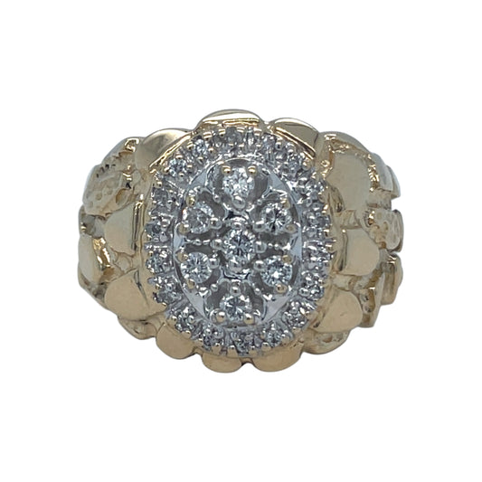 Man's Diamond Cluster Ring