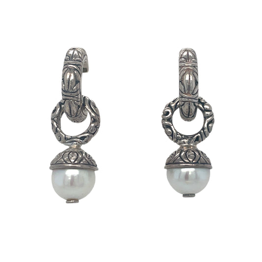 Pearl Dangle Earrings in Sterling