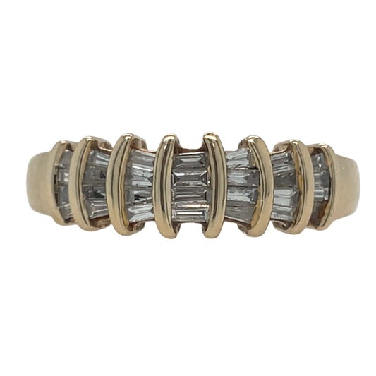 Pyramid Style Baguette Diamond Band